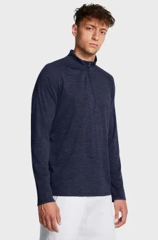 Мужской темно-синий лонгслив UA Tech Textured 1/2 Zip Синий S Under Armour 1382797-410