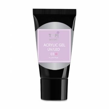 Акрил-гель для ногтей Tufi Profi Premium Acrylic Gel UV/LED, 03 Розовый рассвет, 15 г Акрил-гель для ногтей Tufi Profi Premium Acrylic Gel UV/LED, 03 Розовый рассвет, 15 г