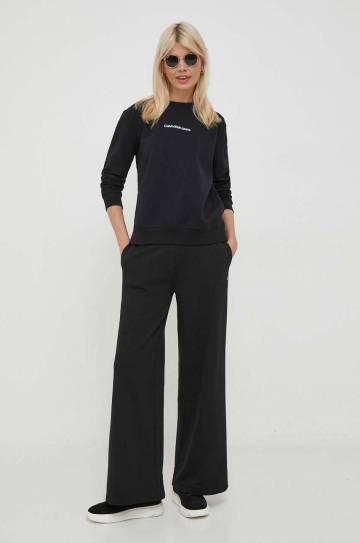 Кофта Calvin Klein Jeans женская цвет чёрный с аппликацией Кофта Calvin Klein Jeans женская цвет чёрный с аппликацией