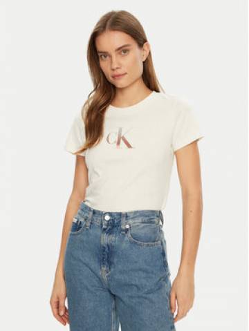 Calvin Klein Jeans Футболка Gradient J20J224982 Écru Slim Fit Calvin Klein Jeans Футболка Gradient J20J224982 Écru Slim Fit