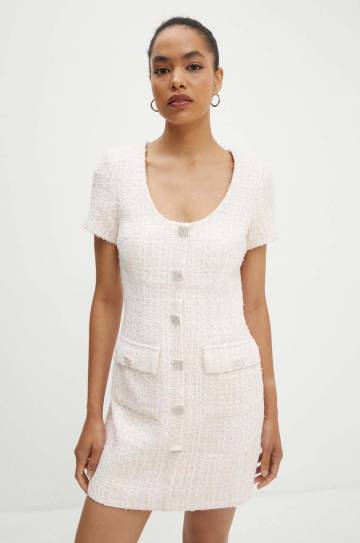 Платье Rotate Boucle Dress цвет розовый mini облегающее 1130781011 Платье Rotate Boucle Dress цвет розовый mini облегающее 1130781011