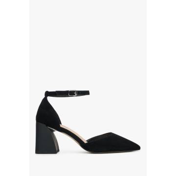 Туфлі Ankle strap велюрові чорні Estro ER00114948 Туфлі Ankle strap велюрові чорні Estro ER00114948