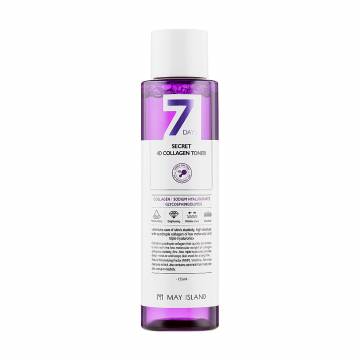 Тонер для лица May Island 7 Days Secret 4D Collagen Toner с коллагеном, 155 мл Тонер для лица May Island 7 Days Secret 4D Collagen Toner с коллагеном, 155 мл