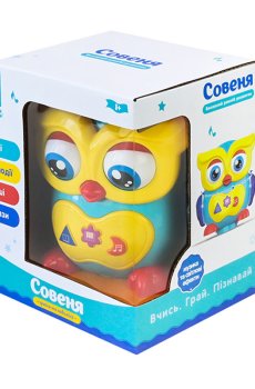 Детская музыкальная игрушка Країна Іграшок Грайся та навчайся Совеня, от 1 года, 10*12*13 см (PL-724-55)
