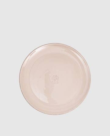 Бежевое керамическое блюдо с логотипом логотип