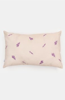 Декоративна подушка з мотивом лаванди - нюдовий