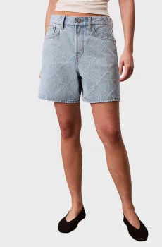 Женские голубые джинсовые шорты с узором 90S 6 IN SHORT Голубой 26 Calvin Klein Jeans LV047F494G