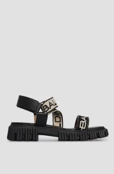 Женские черные сандалии Черный 40 Baldinini D4E251P1KNIT;0000