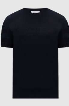 Синяя футболка с узором логотипа