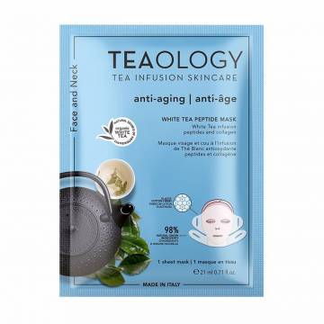 Уценка! Тканевая маска для лица Teaology White Tea Peptide Face and Neck Mask, 21 мл Уценка! Тканевая маска для лица Teaology White Tea Peptide Face and Neck Mask, 21 мл
