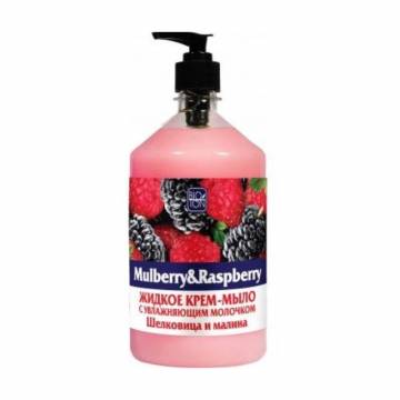 Жидкое крем-мыло Bioton Cosmetics Liquid Cream Soap Шелковица и малина с увлажняющим молочком, 1 л Жидкое крем-мыло Bioton Cosmetics Liquid Cream Soap Шелковица и малина с увлажняющим молочком, 1 л