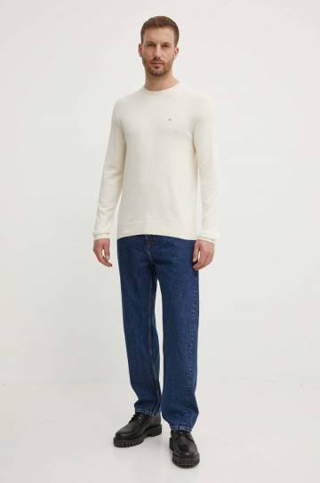 Свитер с примесью шелка Calvin Klein цвет бежевый лёгкий K10K113549 Свитер с примесью шелка Calvin Klein цвет бежевый лёгкий K10K113549
