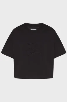 Женская черная футболка AUTOGRAPH Черный M Karl Lagerfeld A1W17071