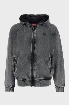 Мужское темно-серое худи FELPA Серый L Diesel A21890 0KIBZ