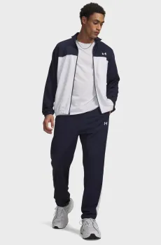 Мужской темно-синий спортивный костюм (кофта, брюки) UA EMEA Tracksuit Novelty-BLU Синий XL Under Armour 6009355-410