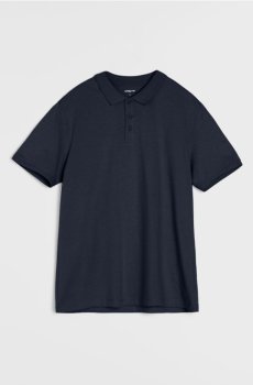 Бавовняна сорочка поло - темно-синій