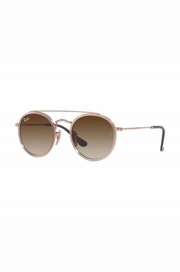 Детские солнцезащитные очки Ray-Ban Round Double Bridge цвет коричневый 0RJ9647S Детские солнцезащитные очки Ray-Ban Round Double Bridge цвет коричневый 0RJ9647S