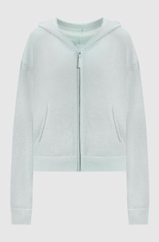 Зеленая спортивная куртка из шерсти и кашемира