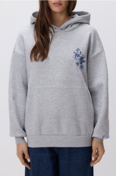 Reserved - Худі з вишитим візерунком - світло-сірий - 796HS-09M