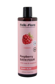 Пена для ванны Folk & Flora Малина, 400 мл