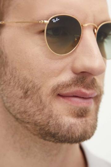 Солнцезащитные очки Ray-Ban ROUND METAL мужские цвет золотой 0RB3447 Солнцезащитные очки Ray-Ban ROUND METAL мужские цвет золотой 0RB3447