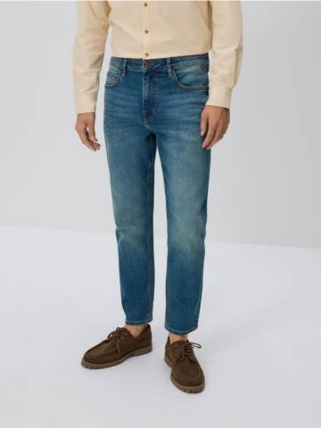 Reserved - Джинси carrot slim з ефектом прання - indigo jeans - VD269-57J Reserved - Джинси carrot slim з ефектом прання - indigo jeans - VD269-57J