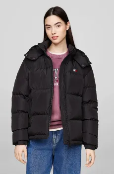 Женский черный пуховик TJW ALASKA PUFFER EXT Черный L Tommy Jeans DW0DW18610