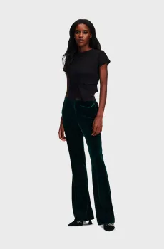 Женские зеленые вельветовые брюки Зеленый 40 Karl Lagerfeld 240W1004