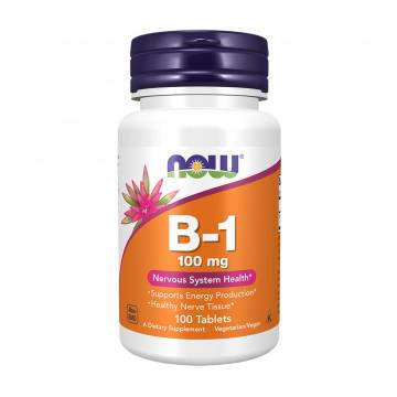 Витамин B-1 NOW foods B-1 100 мг, 100 таблеток Витамин B-1 NOW foods B-1 100 мг, 100 таблеток