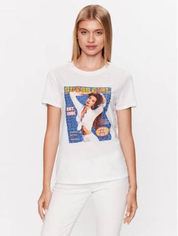 Guess Футболка Girl Easy W3GI18 K9SN1 Білий Regular Fit Guess Футболка Girl Easy W3GI18 K9SN1 Білий Regular Fit