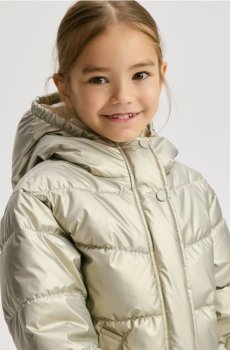 Reserved - Куртка з екошкіри з металевим блиском - золотий - 220EX-GLD