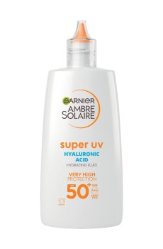 Увлажняющий солнцезащитный флюид Ambre Solaire Hyaluronic Acid SPF 50+ для лица с гиалуроновой кислотой, 40 мл