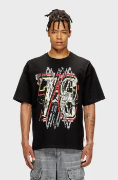 Мужская черная футболка T-BOXT-T8 Черный S Diesel A18661 0QIAM