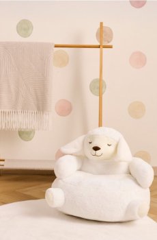 Плюшевий пуф у формі тварини - білий