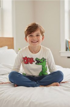 Піжамний комплект із двох предметів - кремовий