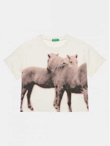 United Colors Of Benetton Футболка 3I1XC10HS Écru Regular Fit United Colors Of Benetton Футболка 3I1XC10HS Écru Regular Fit