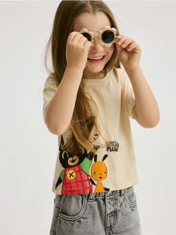 Reserved - BABIES` T-SHIRT - бежевий - 6840G-08X Reserved - BABIES` T-SHIRT - бежевий - 6840G-08X