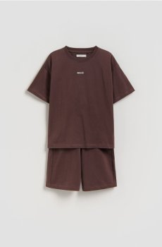 Reserved - Бавовняний комплект - темно коричневий - 026IT-89X