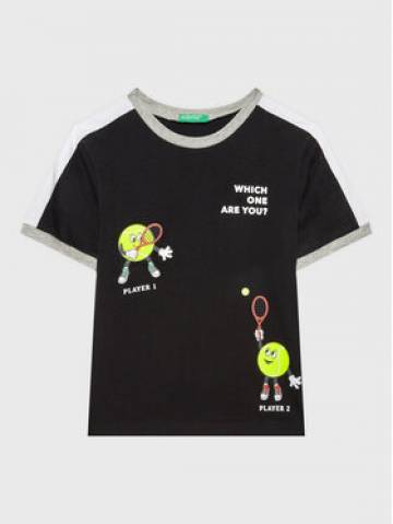 United Colors Of Benetton Футболка 3096G108L Чорний Regular Fit United Colors Of Benetton Футболка 3096G108L Чорний Regular Fit