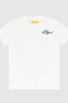 Детская белая футболка с принтом Arrow Spray