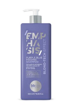 Питательный шампунь для волос BBcos Emphasis Blond-Tech Purple Blue Feeding Shampoo с фиолетово-синим пигментом, 500 мл