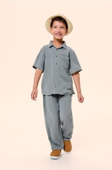Комплект: сорочка і штани - середньо-сірий