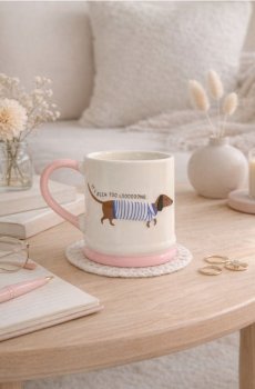 Керамічне горнятко з мотивом такси та написом - різнобарвний