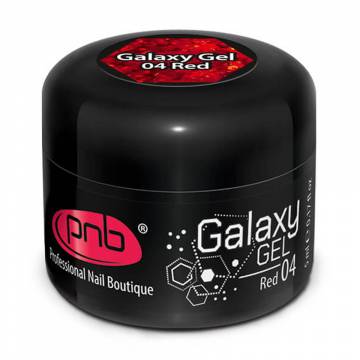 Гель для дизайна ногтей PNB UV/LED Galaxy Gel 04 Red, 5 мл