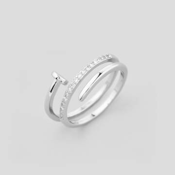Серебряное кольцо Minimal 1е-0009б-16 16 Серебряное кольцо Minimal 1е-0009б-16 16