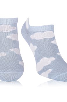 Носки женские AmiGA укороченные, облака голубые, размер 23-25