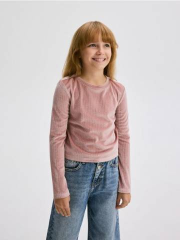Reserved - Блузка з металізованою ниткою - пильно-рожевий - 9801X-39X Reserved - Блузка з металізованою ниткою - пильно-рожевий - 9801X-39X