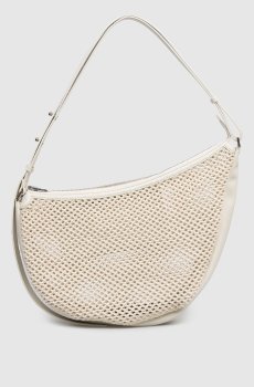 Комбинированная сумка цвета айвори