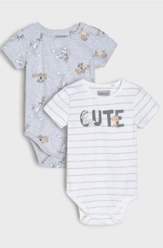 Бавовняні боді, 2 шт. Looney Tunes - білий