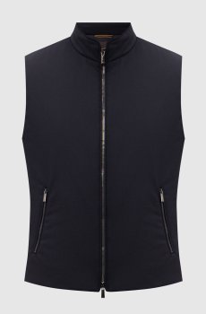 Синий жилет SENIO из шерсти